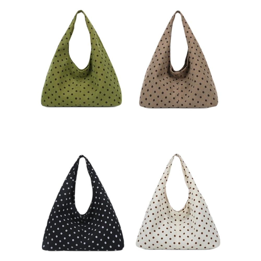 Borsa a Spalla in Tela Pratica Borsa a Mano Hobo di Grande Capacità Borsa Tote Casual a Pois per Ragazze