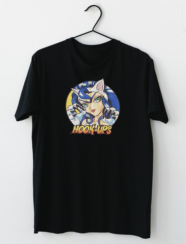 Hookups Skateboard Anime Akiko Cat Girl T-shirt S4XL L