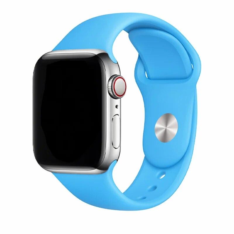 Silicone Strap For Apple Watch Band 44mm 40mm 42mm Ultra 49mm 8 3 4 5 6 SE Correa Watchband Bracelet iWatch Series 7 41mm 45mm