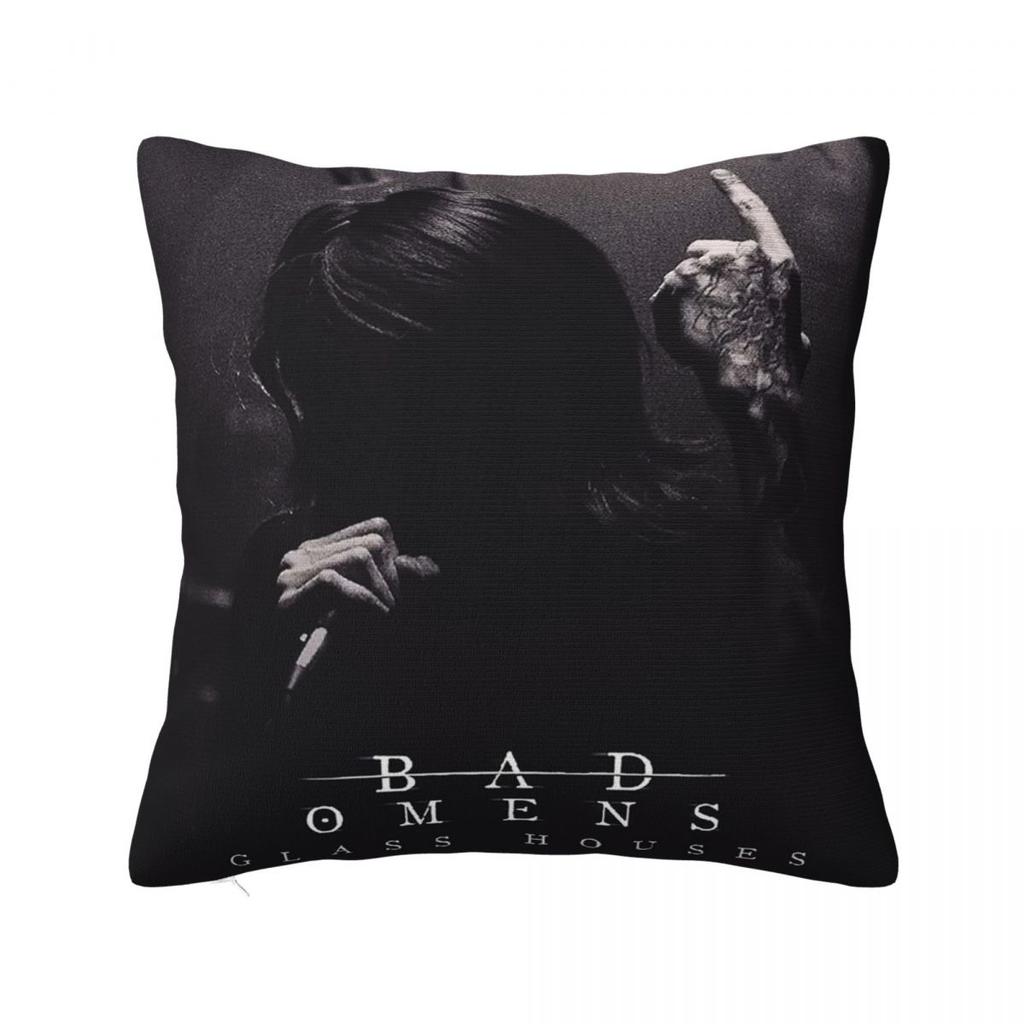 Bad Omens - Glass Houses Square Pillowcase Cushion Cover Pillow Case Throw Pillow Cover for Home Bedroom Car