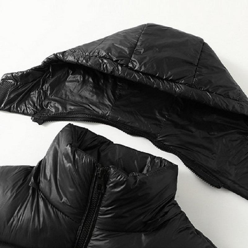 Pánská bavlněná vatovaná vesta s kapucí na zip bez rukávů Pánská jarní podzimní hřejivá ležérní bunda Módní venkovní pracovní bunda pro řidiče Černá