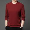 Langarmpullover Einfarbig Rundhalsausschnitt Pullover Atmungsaktiv Locker Vielseitig Unterteil Gestricktes T-Shirt
