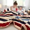 Winter Fluffy Warm Cozy Throw Blankets for Office Siesta Air-Condition Bedspread Thickening Lamb Cashmere Blanket Sofa