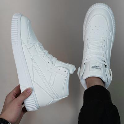 New Board Shoes Autumn and Winter Mid-help Trendy Sports Trendy Shoes Men's Casual Versatile Little White Shoes Men