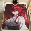 1PC Highschool Dxd Print Flannel Blanket, High Quality Comfortable for All Seasons, Home Decor, Warmth and Comfort, Perfect for Christmas Gifts
