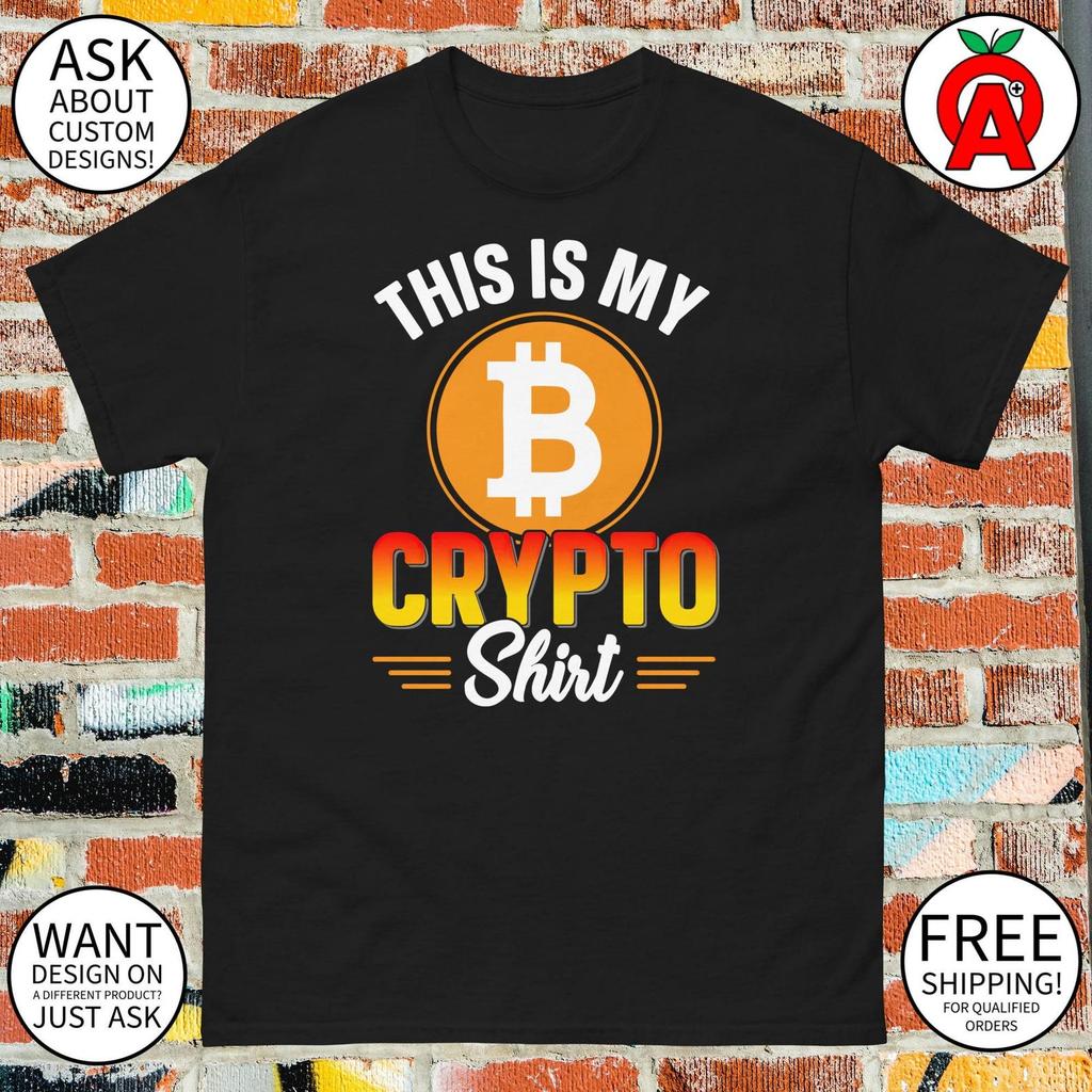 Kryptowährung T-Shirt, Digitaler Vermögenswert Investor Unisex Shirt, Blockchain Tech Mode Grafik T-Shirt, Fintech Trendsetter Kurzarm Top