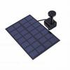 Solar Square Fountain Quiet Weather Proof 2W Solar Fountain Pump with Separate Solar Panel Extension Cord 5 Nozzles for
