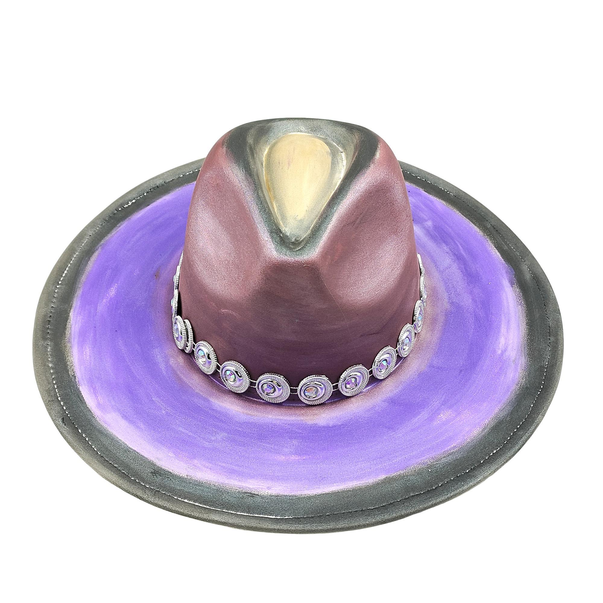 

2025 New special suede hats Men women painted Fedoras unqiue Hand-painted fedora Jazz hat Top hats 2024 sombrero british cup hat 55-58