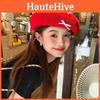 Bow Beret Red Painter Hat Uv Protection Breathable Female Lightweight Style