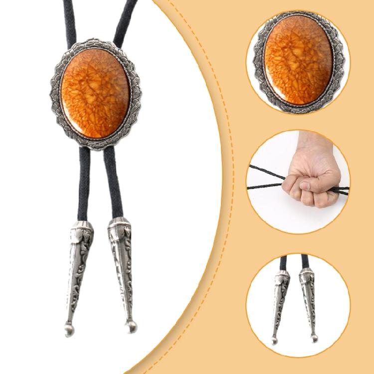 Gemstones Pendant Bolo Ties Business Neckwear Western Necktie Halloween Costume Bolo Tie Decorative Necktie for Shirt