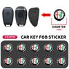 2/5/10 szt. 14mm Aluminiowe Metalowe Naklejki z Emblematem na Kluczyk Samochodowy Do 159 147 156 166 Giulietta Giulia Mito Stelvio Brera Spider
