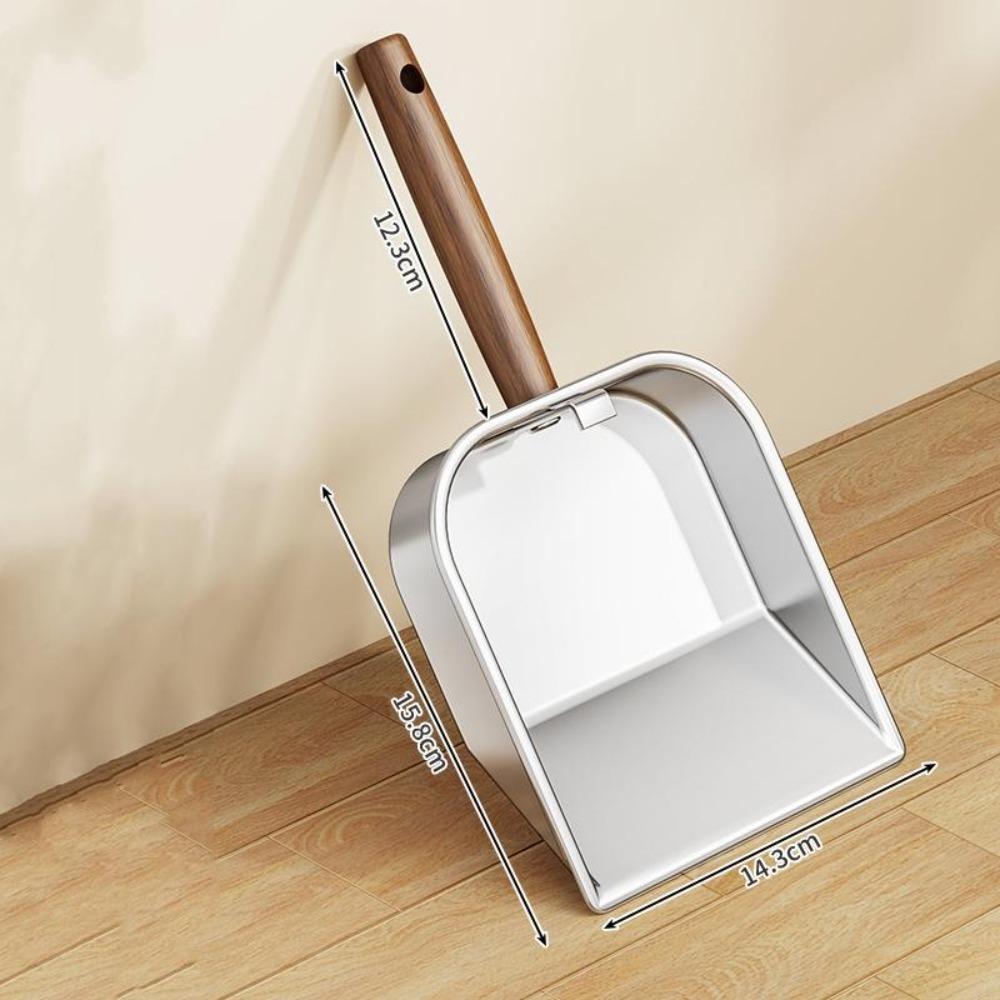 Durable Wooden Handle Cat Litter Scoop Stainless Steel Waste Removal Pet Waste Shovel Easy Clean Litter Box Scoop