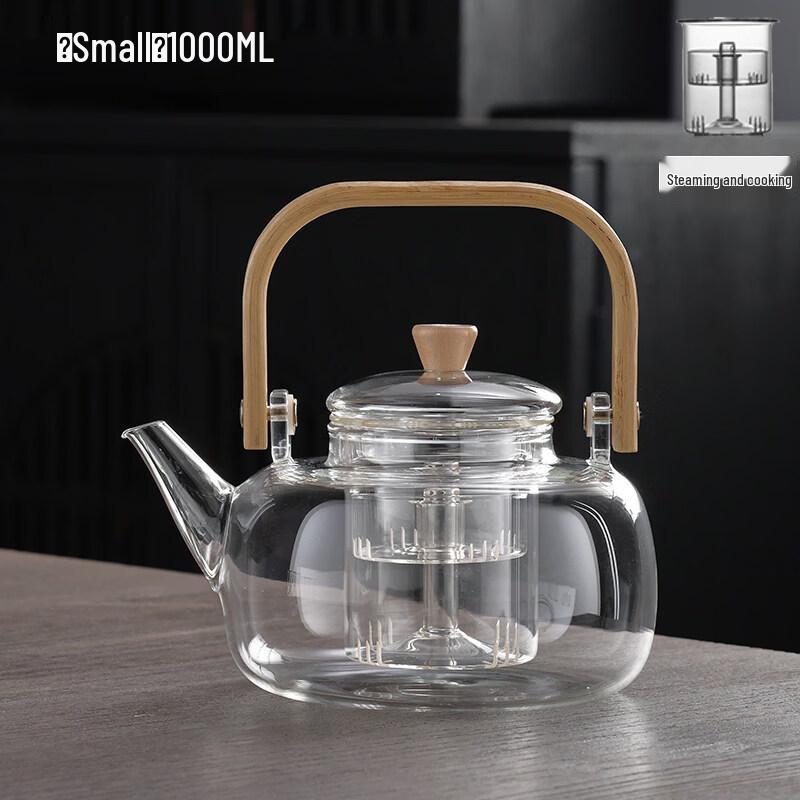 ZISIZ Glass Teapot for Home Tea Brewing
