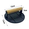 Aluminum Burger Press with Wooden Handle Easy To Clean Professional Hamburger Press Grill Press for BBQ Beef Cooking Grill Steak