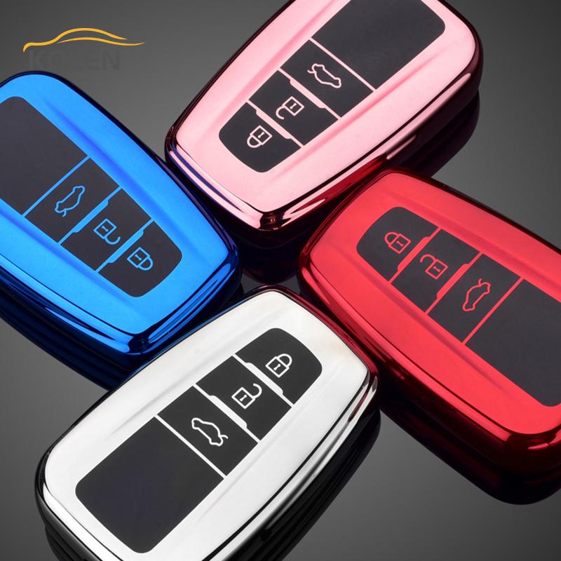 Soft TPU Car Remote Key Case Cover Shell Fob For Toyota Prius CHR C-HR Camry Corolla RAV4 Avalon Land Cruiser Prodo Accessories