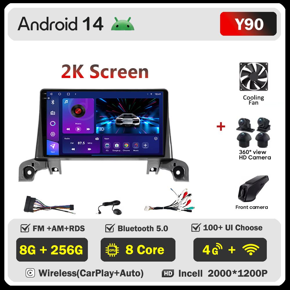 Car Radio Android 14 For Peugeot5008 4008 3008 2017-2020 Intelligent Car Systems Touch Screen GPS Navigation No 2din DVD  RDS