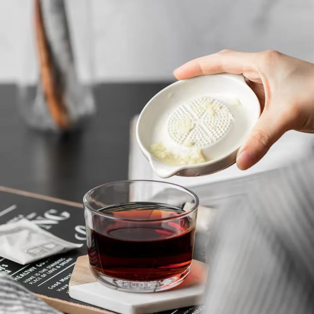 Round Ginger Grinder Tray Manual Garlic Masher Multi-functional Wasabi Grinding Dish  Vegetables