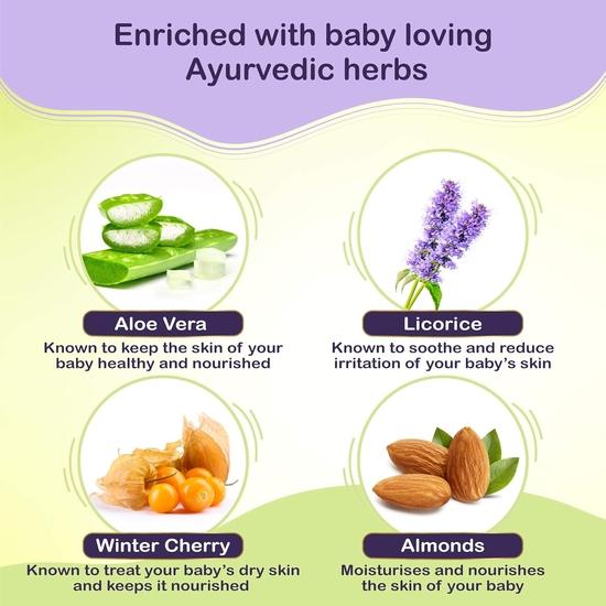 Dabur Baby Lotion: pH 5.5 Balanced for Baby Skin | No Harmful Chemicals | Contains Aloe Vera, Licorice and Almonds | Dermatologically Tested- 200 Ml