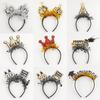 2026 New Year Christmas Headband Hair Hoop Festive Decorative Hair Band for Party Photo Countdown Celebration Hair Accessories
