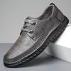 Läder skor herr höst nya affärs casual krokodilmönster herrskor mjukt läder mjuk sula handgjorda online pappa körskor tid