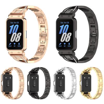 Case+Band Metal Protective Screen Sport Replacement Watch Strap Watch Band for Samsung Galaxy Fit 3 SM-R390