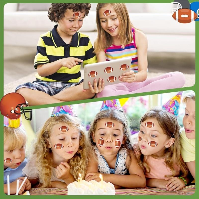 120pcs Football Decorative Sticker For Parties And Sport Event Rugbys Themed Party Decoration