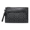 Tasche 30 Klassisches Logo-Print Reißverschluss Beschichtetes Canvas Und Leder Clutch Groß Herren Clutch Schwarz 29508-CQBK