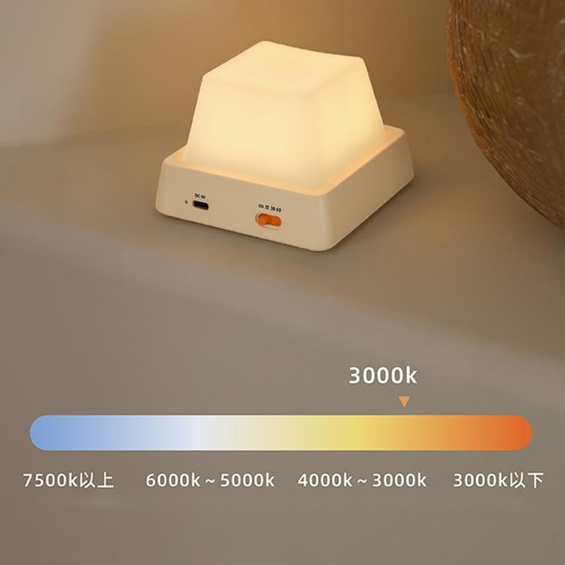 Funny Keyboard Key Night Light Bedroom Ornament Sleep Bedside Lamp Decoration Rechargeable Sleep Night Lamp Enduring