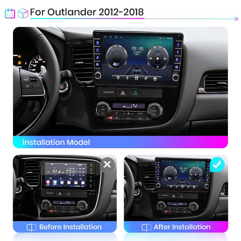 Android Autoradio Multimedia Video Player für Mitsubishi Outlander 2012-2018 mit Knopf Knopf Carplay WiFi BT 2 Din 2+32GB