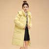 New Joker Loose White Eiderdown Down Jacket Ladies Extended Winter Hooded Down Jacket