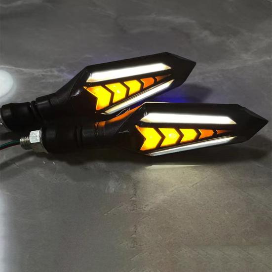 1 pereche Carcasă semnalizator motocicletă Indicator bicolor curgător pentru motocicletă Impermeabil universal