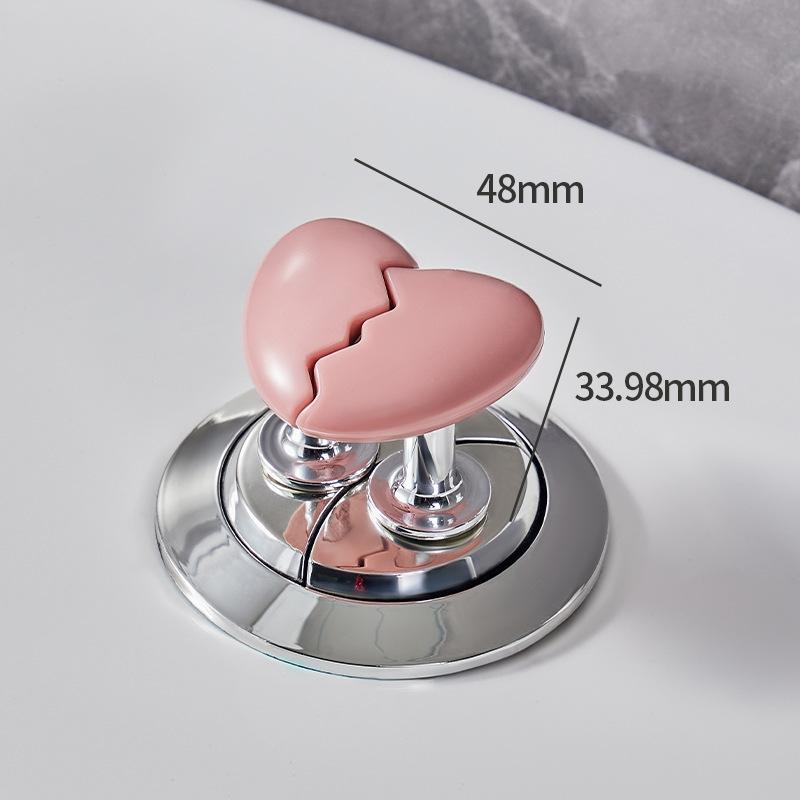 Toilet Presser Heart Shape Handle Love Toilet Press Button Bathroom Water Tank Buttons Push Switch Bathing Room Tool Accessories