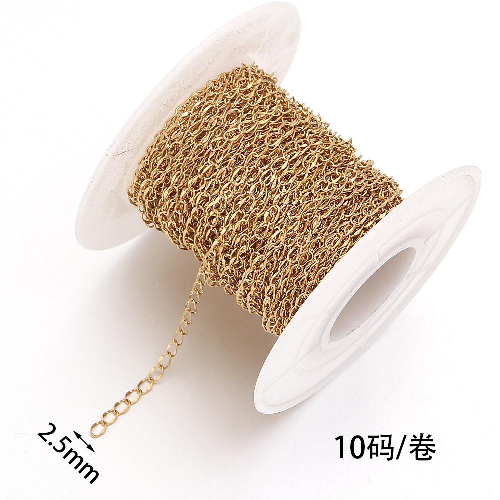 10Yards/Roll Stainless Steel Extension Chain Bulk Tail Chains For Jewelry Making DIY Bracelets Necklace Accessories Wholesale