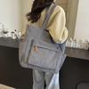 Corduroy Large Capacity Women's Shoulder Tote - Versatile for College & Commute
