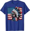 American Feather USA Flag American Indian Indigenous Unisex T-Shirt