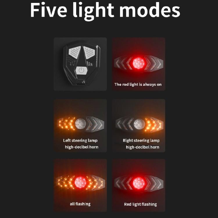 Safety Warning Bike Brake Lights Tail Light with Turn Signals Bike Rear Light