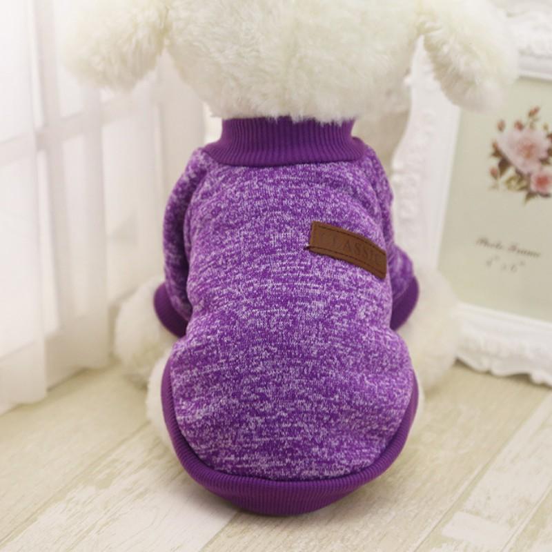 Soft and Stretchy Sweater Dog Hoodie Classic Fleece Apparel Pullover Sweatshirt Home Wear for Small Dogs Cats Puppy Kitten