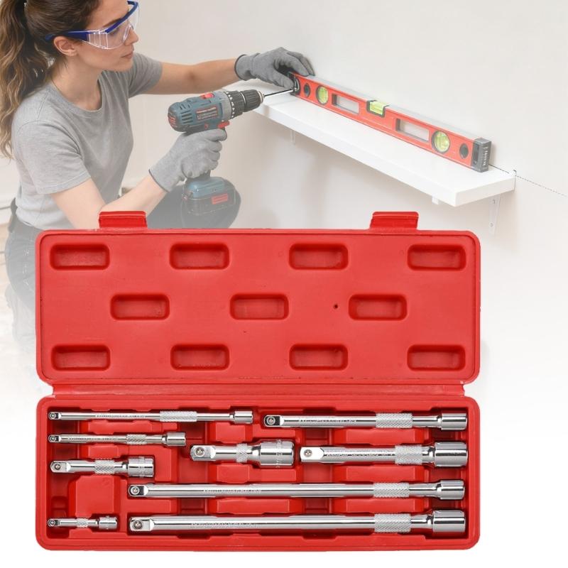 Ratchet Extension Rod 1/4 3/8 1/2Inch Drive Steel Construction Corrosion Resistant For Mechanical Maintenance