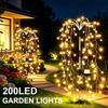 200LED Wire String Fairy Light Solar Firework Lights Outdoor Waterproof Solar Lawn Lamp for Villas Gardens Paths Party Decor