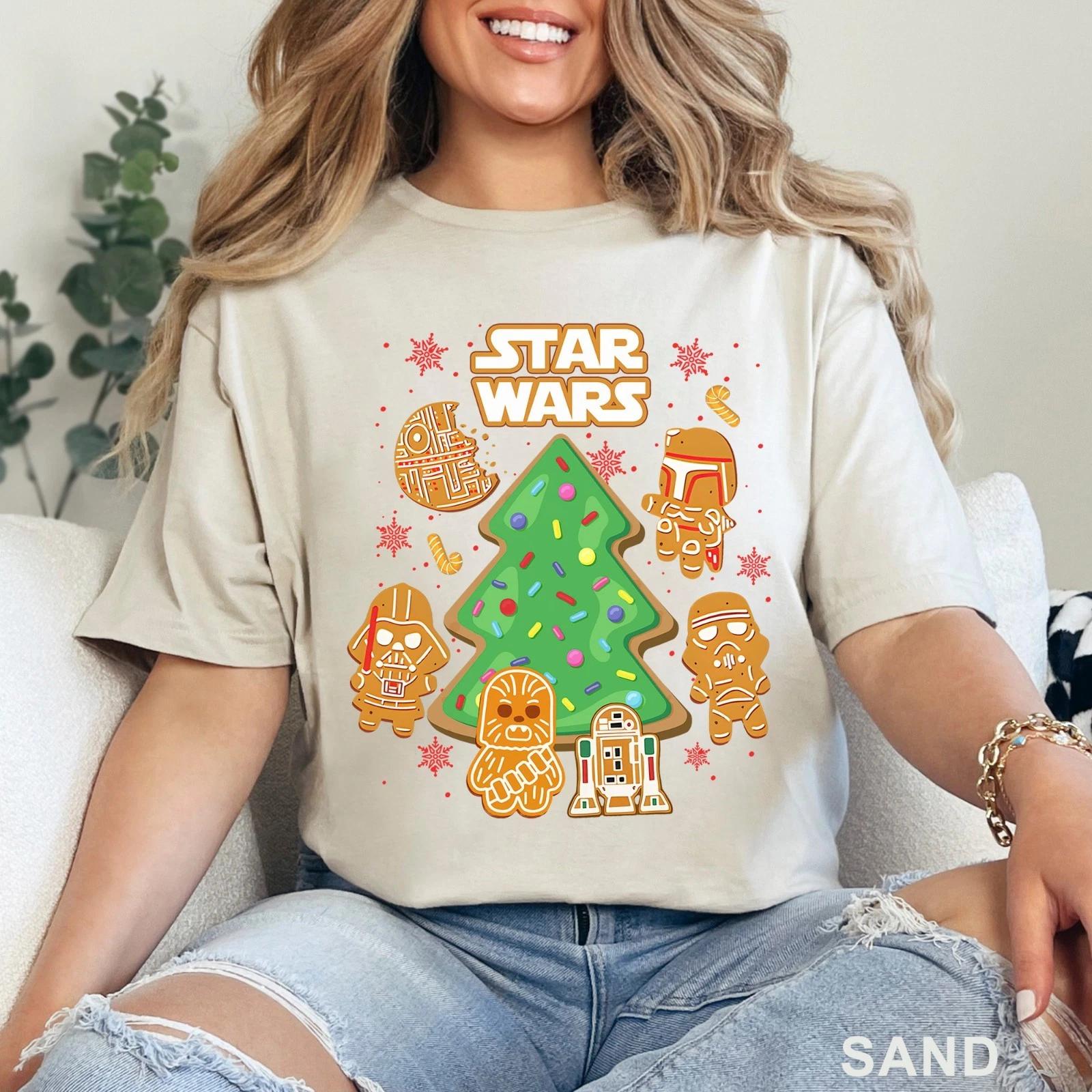 Star Wars Characters Christmas Shirt, Darth Vader Chewie Ginger, 203795 4XL