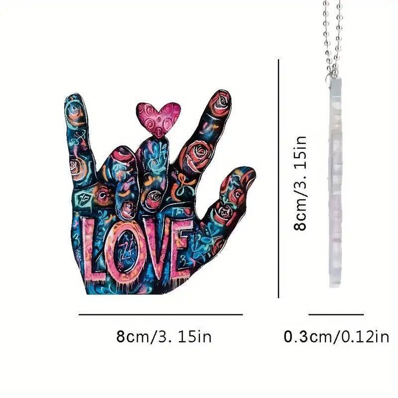 

Acrylic 2d Eyecatching Car Charm Fun Cartoon Style Decorative Keychain