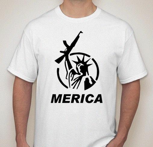 Merica Statue of liberty 2A @nd amendment gun rights lover T shirt XXL