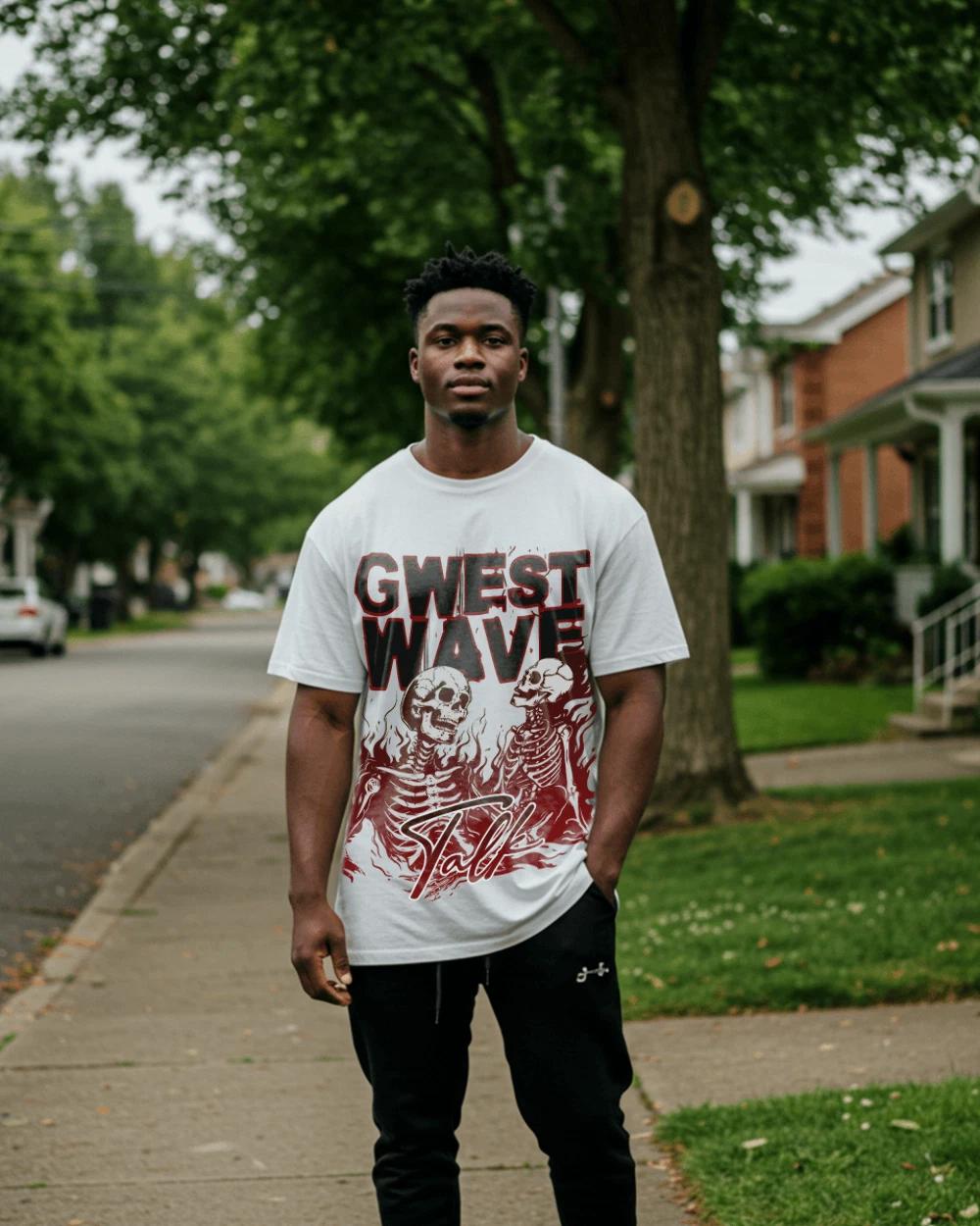 Skeletons & Secrets in the Flames Oversized T-Shirt 3XL
