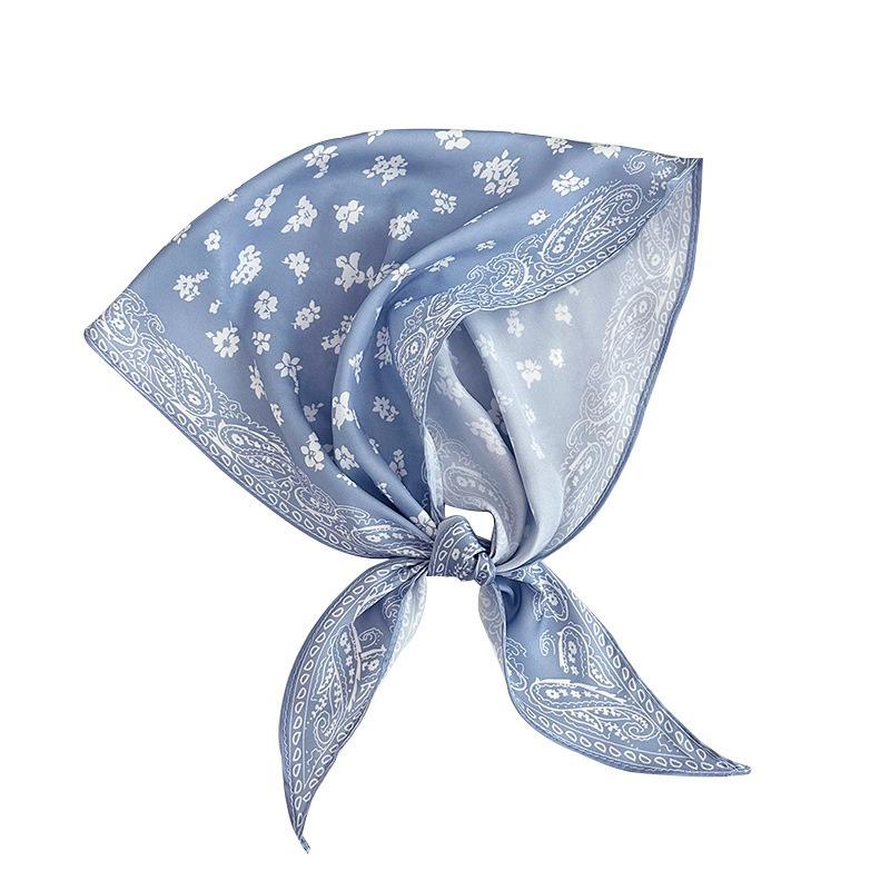 Hair band women's retro paisley cashew pattern silk scarf Naza simple fashion tied hair rhombus headscarf