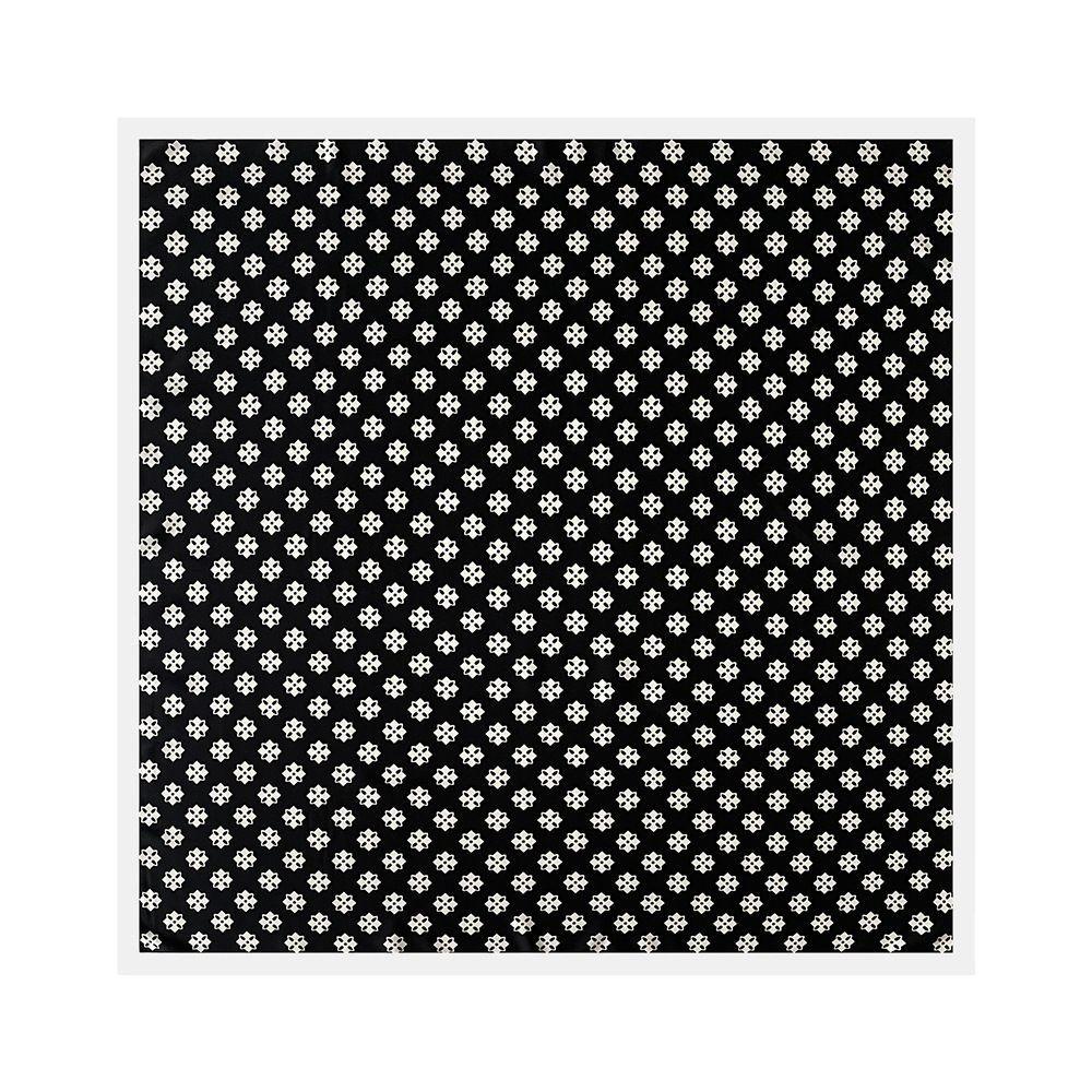 Jaro Nová Korejská Verze Dongdaemun Retro Literární Tištěný Keprový Čtvercový Šátek Jednoduchý Designový Smysl Šátek pro Ženy