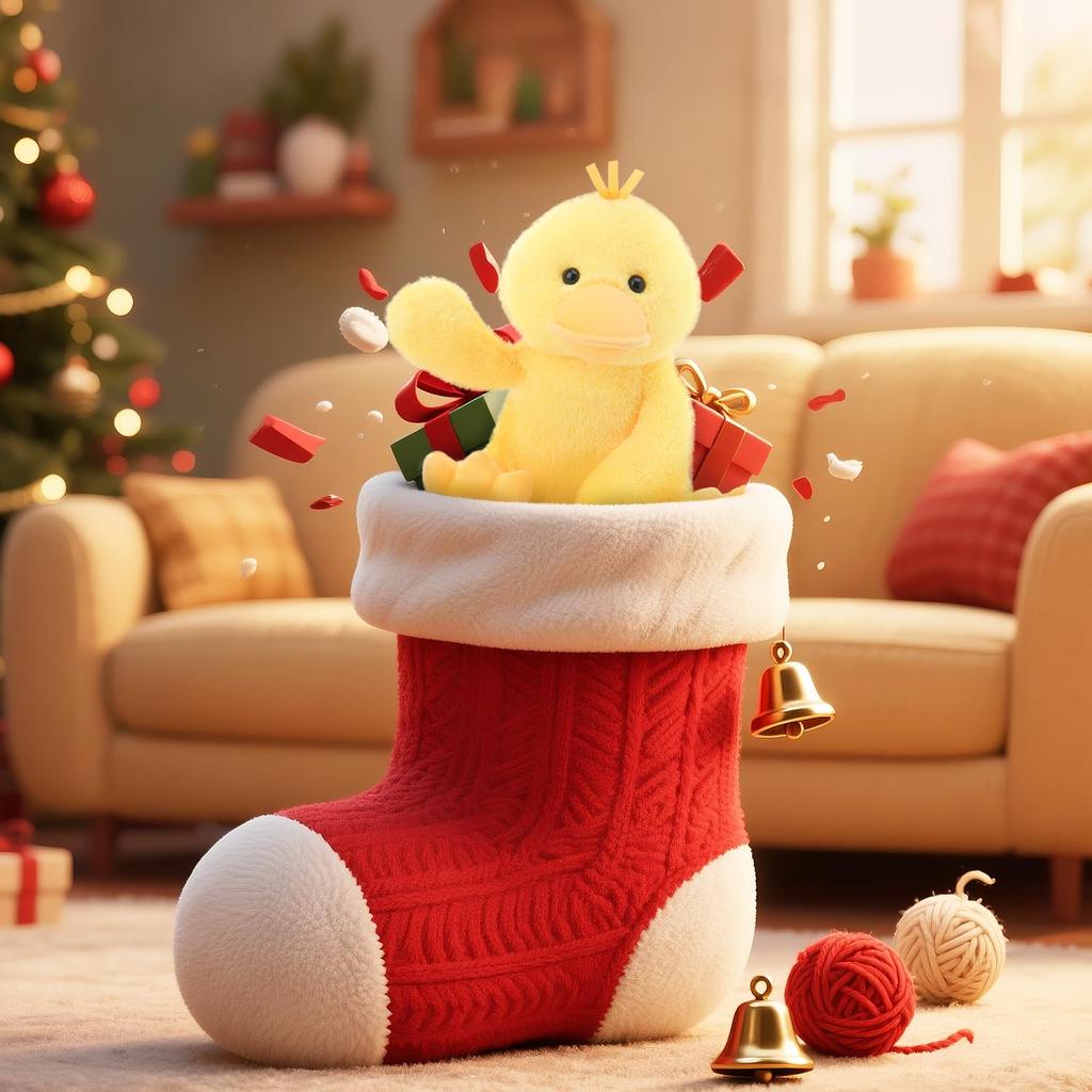 Apricot Lamb Arctic Eider Duck Plush Toy for Kids, Soft and Cute, Fluffy Arctic Eider Duck for Girls and Boys, 23cm