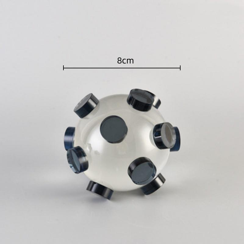 Glas Handwerk Geometrische Kristallkugel Transparent Abstrakt Runde Kugel Ornament Dekorative Figuren Heimdekoration Zubehör