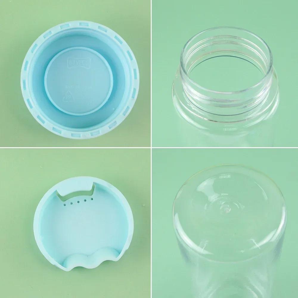 Sport Water Bottle Portable Plastic Water Cup Simple Transparent Cup Large Capacity Space Cup Outdoor Camping Drinking Tool