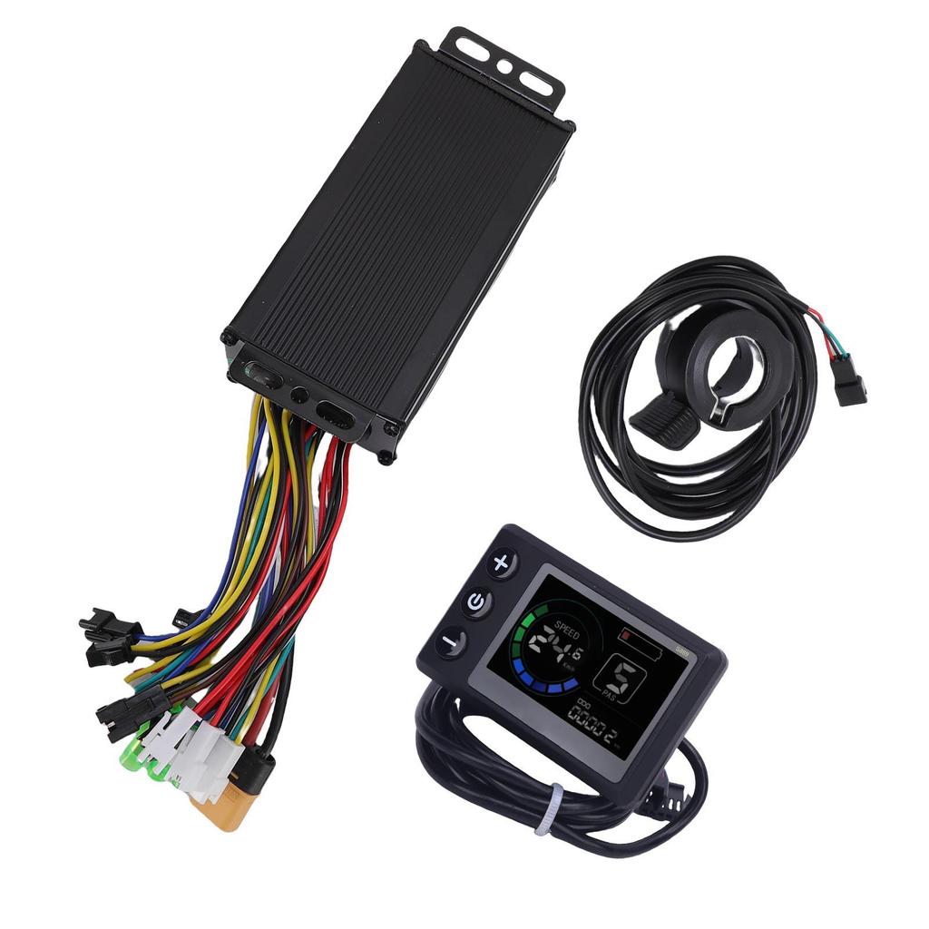 36V 48V Electric Bike Controller Kit 22A 3 Mode Sine Controller S869 LCD Display Panel 130X Thumb Throttle for Electric