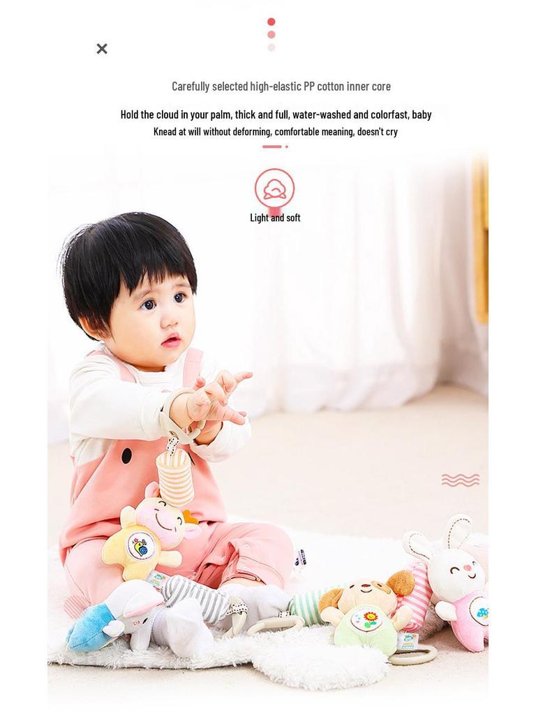 Happy Monkey Infant Plush Mobile Toy: Soothing Bed and Car Hanging for Early Education